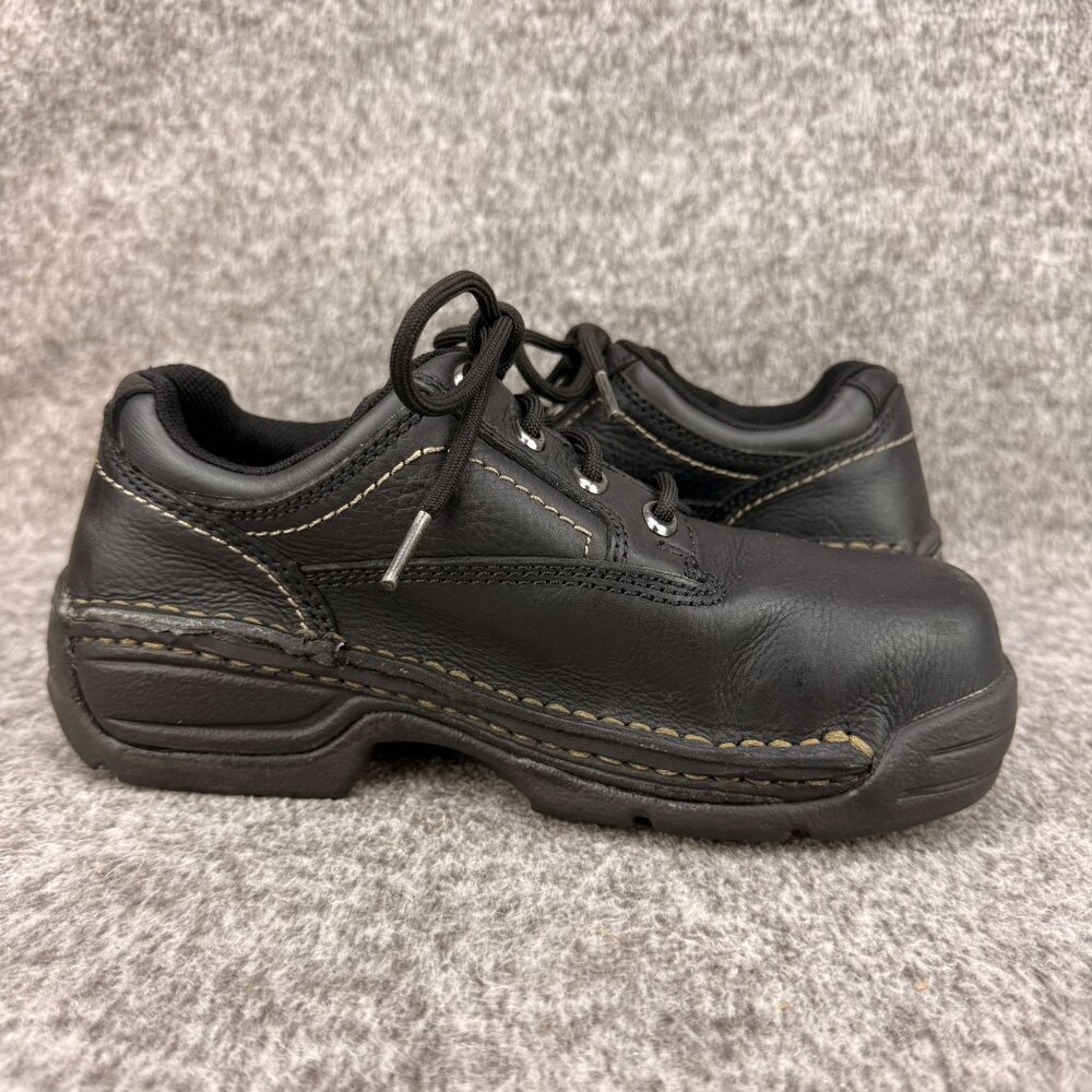✅Womens 6 Hytest Opanka Oxford SR/EH/OR Work Shoes Black Leather Safety Toe Boot - Picture 10 of 13